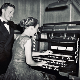 Bob and Organist Catherine Crozier - 1952.jpeg