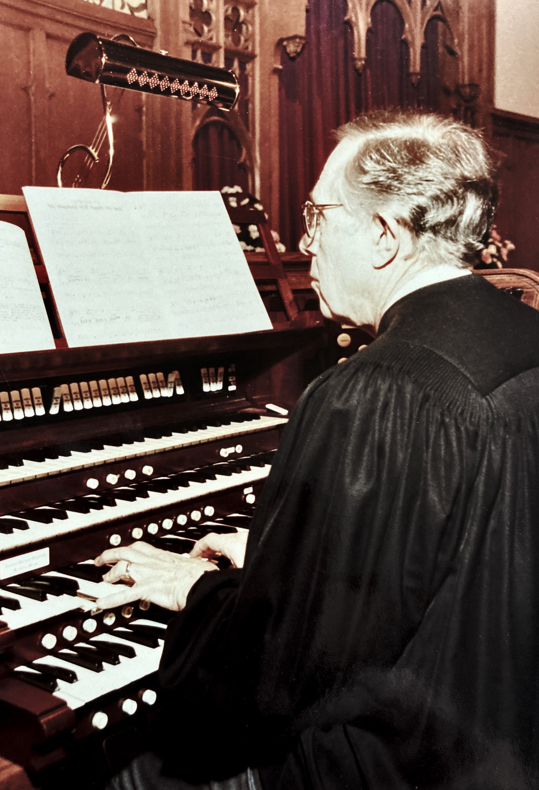 Bob at the Aeolian-Skinner Console - c1990s